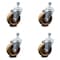 Service Caster 4 Inch High Temp Phenolic Wheel Swivel 1/2 Inch Threaded Stem Caster Set SCC SCC-TS20S414-PHRHT-121315-4 - alternate 1